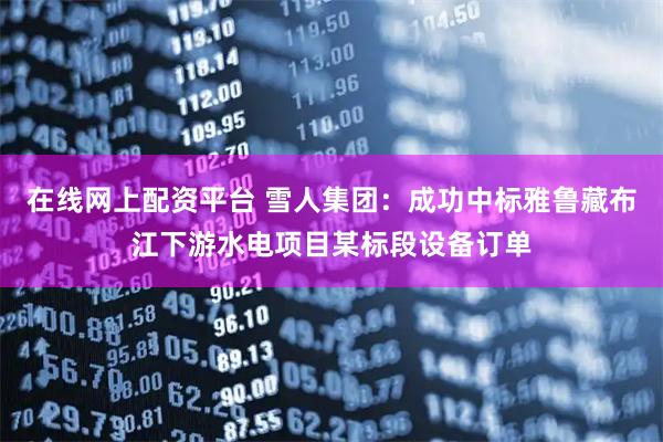 在线网上配资平台 雪人集团：成功中标雅鲁藏布江下游水电项目某标段设备订单